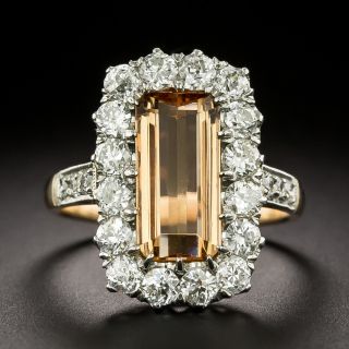 Antique Precious Topaz and Diamond Ring - 2