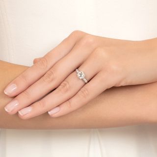 Art Deco 1.21 Carat Diamond Solitaire Ring - GIA F SI1