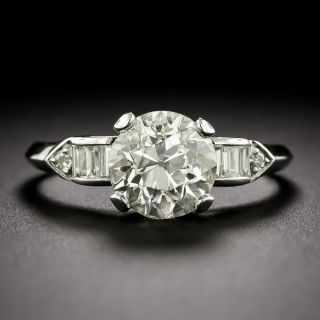Art Deco 1.63 Carat Diamond Engagement Ring - GIA L SI2 - 2