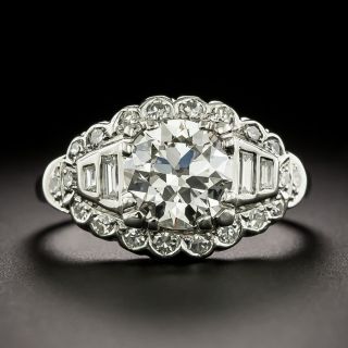 Art Deco 1.79 Carat Diamond Engagement Ring - GIA K VS1 - 3