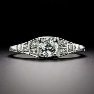 Art Deco .45 Carat Diamond Engagement Ring - 3