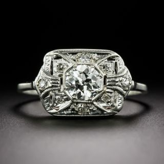 Art Deco .50 Carat Diamond Engagement Ring - 3