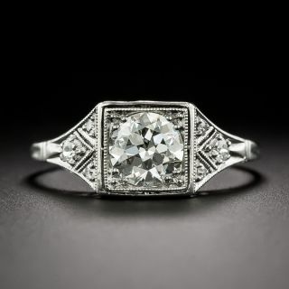 Art Deco .80 Carat Diamond Engagement Ring - 3
