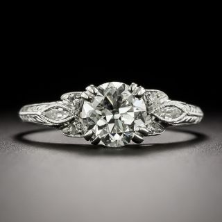 Art Deco .94 Carat Diamond Engagement Ring - GIA G VS2 - 2