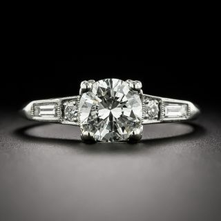 Art Deco .96 Carat Diamond Engagement Ring - GIA G VS1  - 1