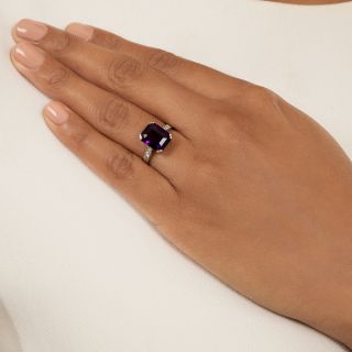 Art Deco Amethyst and Diamond Ring