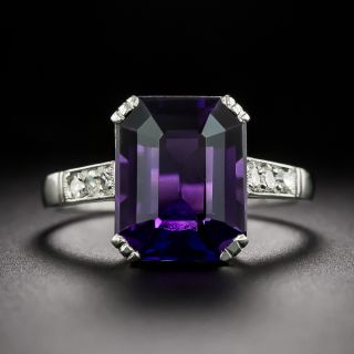 Art Deco Amethyst and Diamond Ring - 2