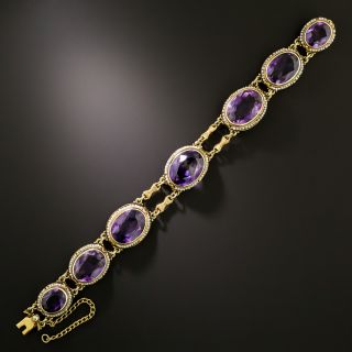 Art Deco Amethyst and Seed Pearl Bracelet - 3