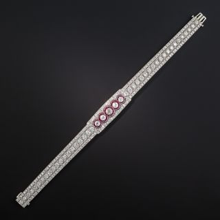 Art Deco Diamond and Ruby* Bracelet - 3