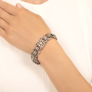 Art Deco Diamond and Silver Bracelet