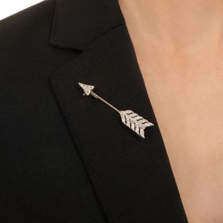 Art Deco Diamond Arrow Pin