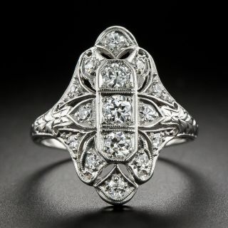 Art Deco Diamond Dinner Ring - 1