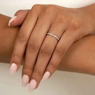 Art Deco Diamond Eternity Band, Size 8 1/4
