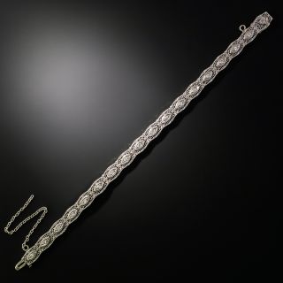 Art Deco Diamond Filigree Bracelet - 2