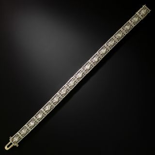Art Deco Diamond Filigree Bracelet - 2