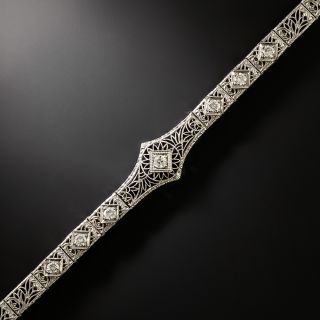 Art Deco Diamond Filigree Bracelet by Taylor & Co. - 4