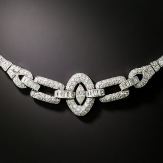 Art Deco Diamond Necklace by Katz & Ogush