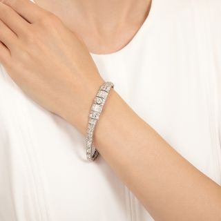 Art Deco Diamond Platinum Bracelet