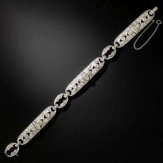 Art Deco Diamond Platinum Bracelet - 2