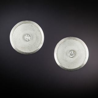 Art Deco Diamond-Set Ear Studs - 1