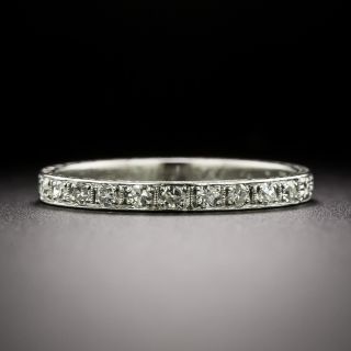 Art Deco Diamond Wedding Band - 2