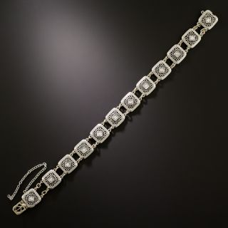Art Deco Filigree Diamond Bracelet - 3