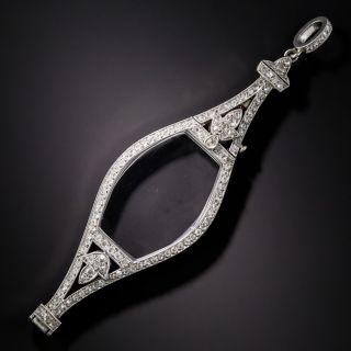 Art Deco Platinum and Diamond Lorgnette - 7