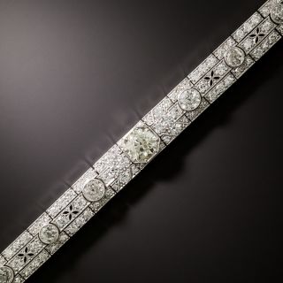 Art Deco Platinum Diamond Bracelet - 3