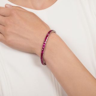 Art Deco Ruby* Line Bracelet