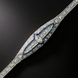 Art Deco Sapphire and Diamond Bracelet - 3