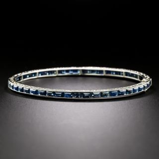 Art Deco Sapphire Bangle Bracelet - 2