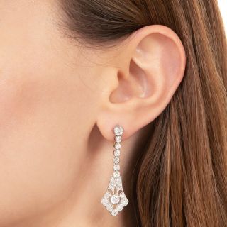 Art Deco-Style Diamond Dangle Earrings