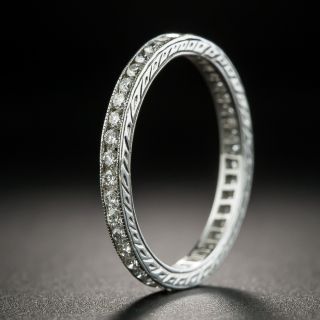 Art Deco-Style Diamond Eternity Wedding Band, Size 6 1/2 - 2