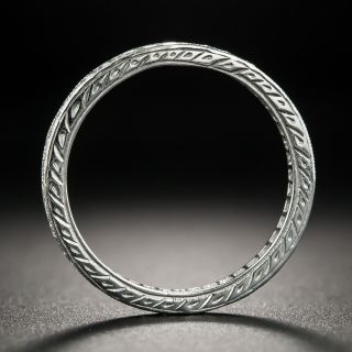 Art Deco-Style Diamond Eternity Wedding Band, Size 6 1/2