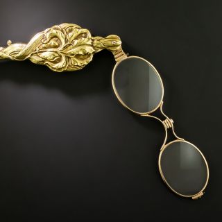 Art Nouveau 14K Iris Lorgnette