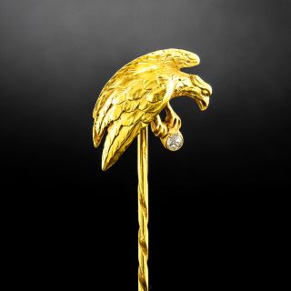 Art Nouveau 18K Eagle Stickpin - 3