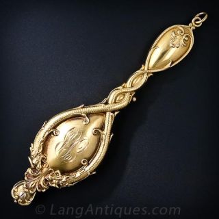 Art Nouveau Dragon Motif Lorgnette - 5