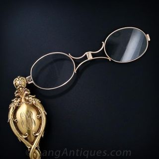 Art Nouveau Dragon Motif Lorgnette