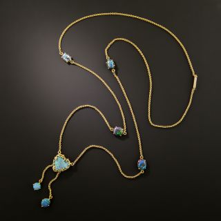 Art Nouveau Opal Neglige Necklace - 3