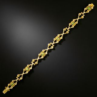 Art Nouveau Peridot Link Bracelet by Bippart & Co. - 3