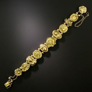 Art Nouveau Style Femme 14K Slide Bracelet - 3