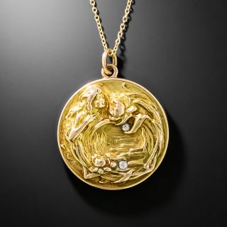 Art Nouveau Water Sprite Locket - 2