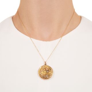 Art Nouveau Water Sprite Locket