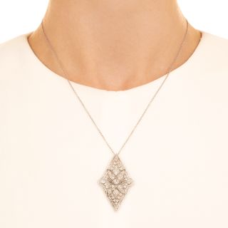 Belle Epoque Diamond Pendant, French
