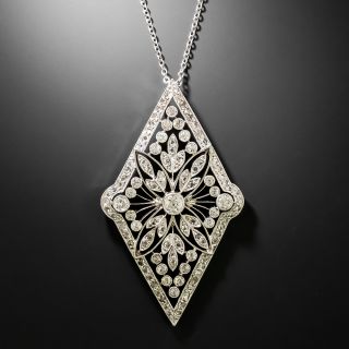 Belle Epoque Diamond Pendant, French - 2