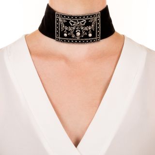 Belle Époque Diamond Stomacher or Choker