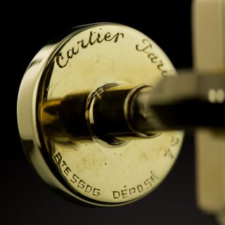  Cartier 18K Gold 'X' Cuff Links, French