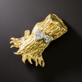 Cartier by Aldo Cipullo 18K Diamond Tree Trunk Brooch - 2