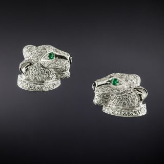 Cartier Diamond Panther Earrings - 2