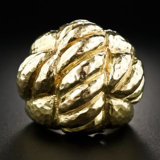 David Webb 18K Hammered Knot Ring - 9